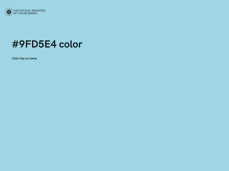 #9FD5E4 color image