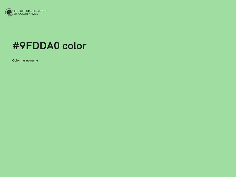 #9FDDA0 color image