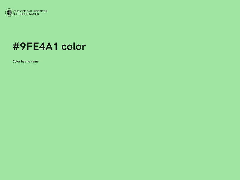 #9FE4A1 color image