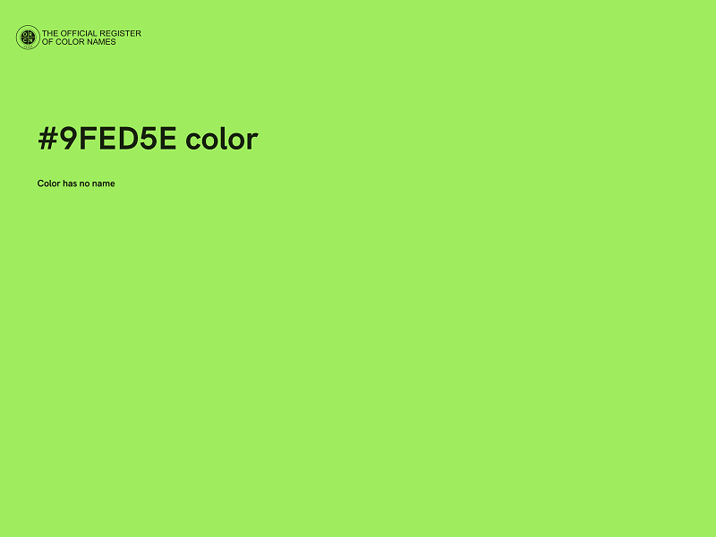 #9FED5E color image