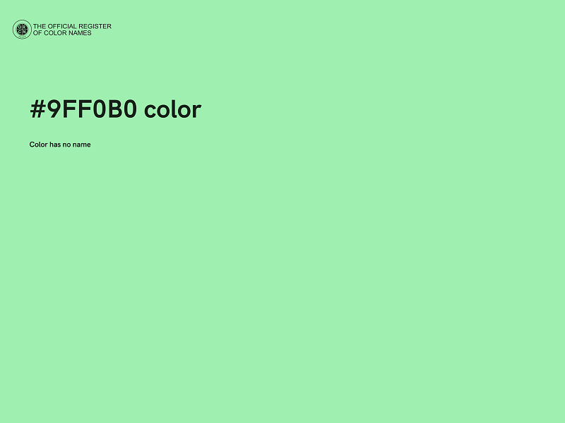 #9FF0B0 color image