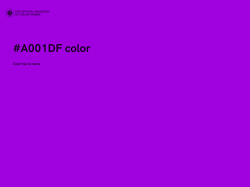 #A001DF color image