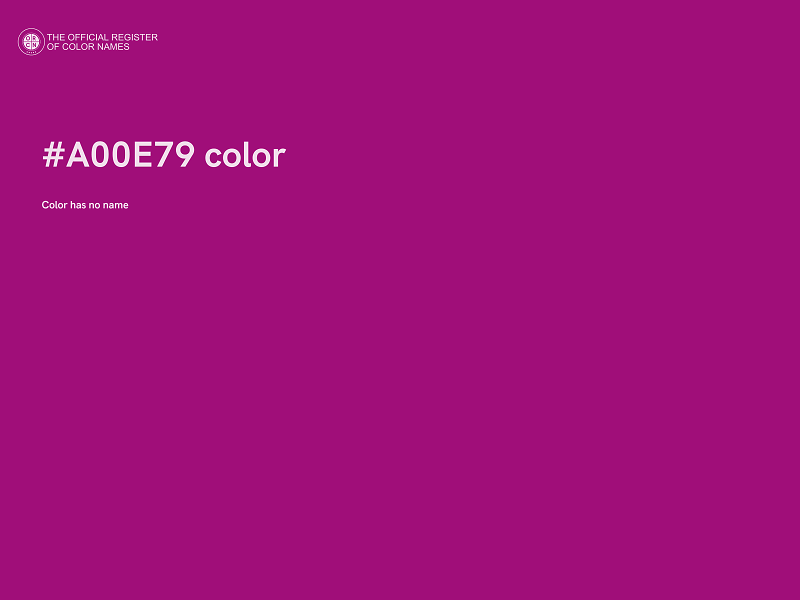 #A00E79 color image