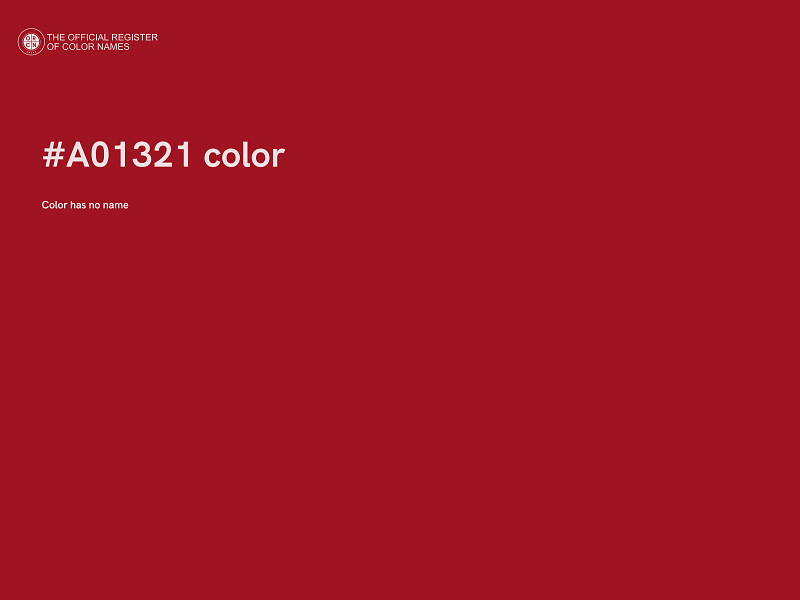 #A01321 color image