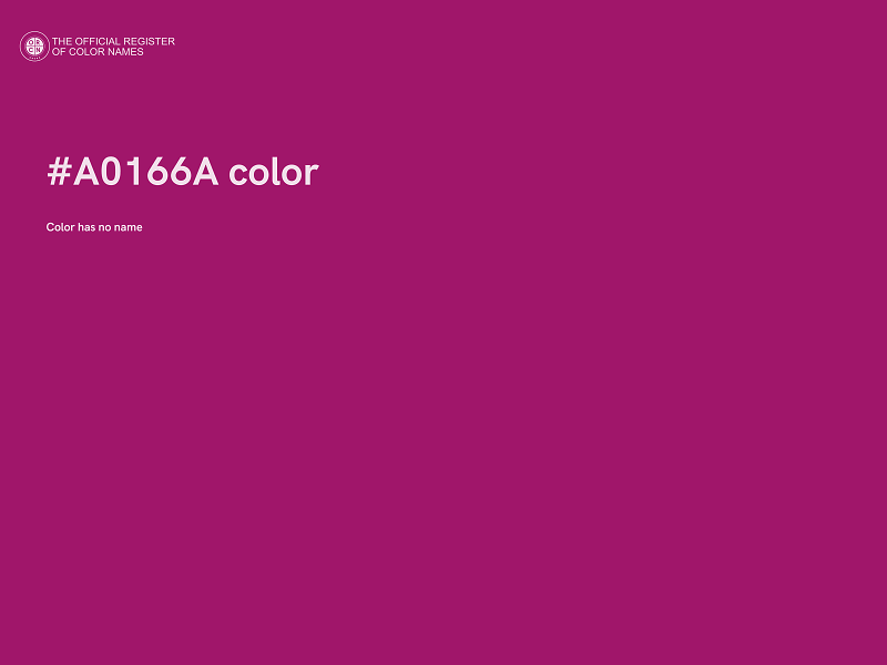 #A0166A color image