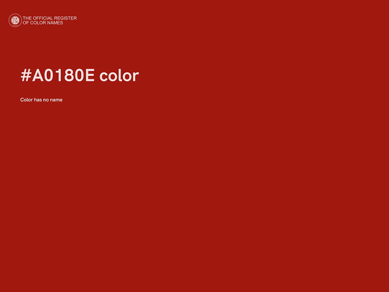 #A0180E color image