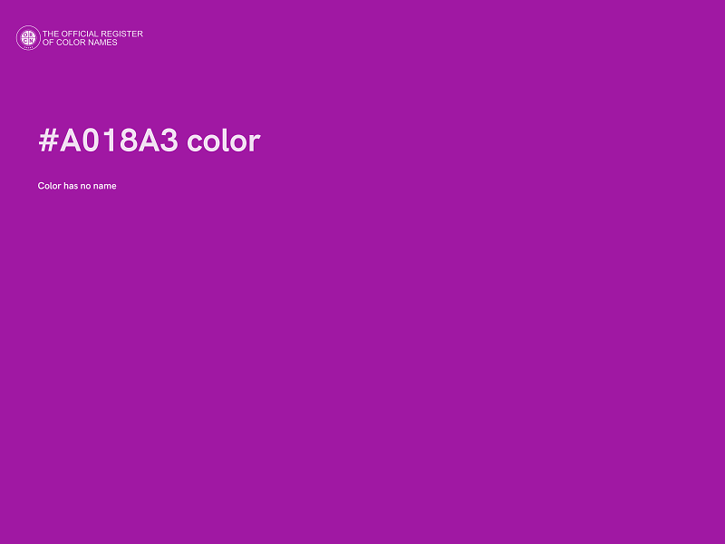 #A018A3 color image