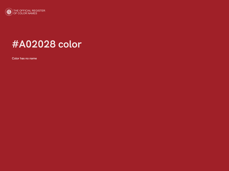 #A02028 color image