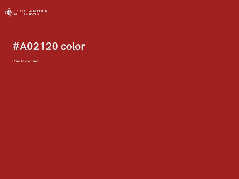 #A02120 color image