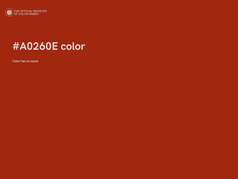 #A0260E color image