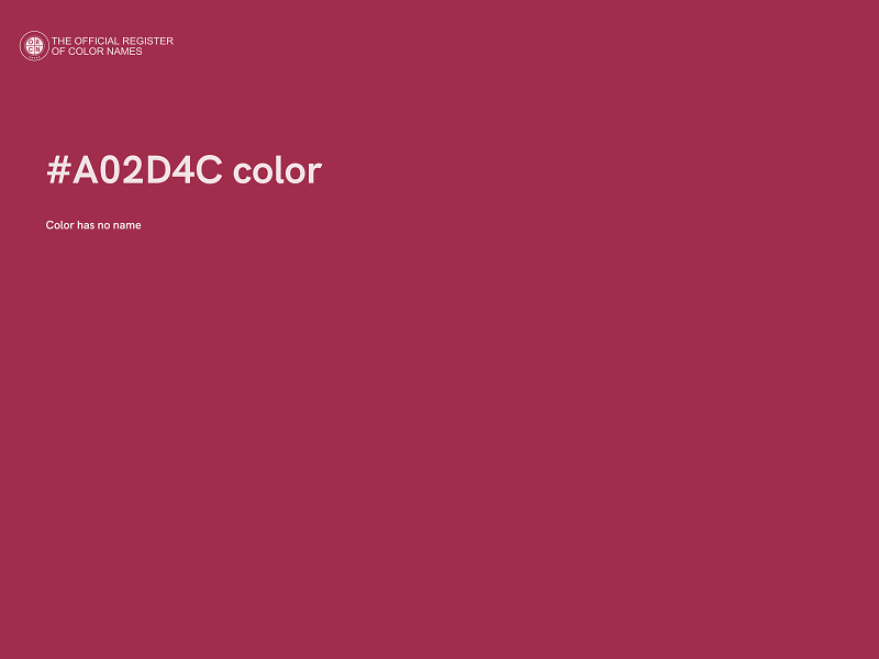 #A02D4C color image