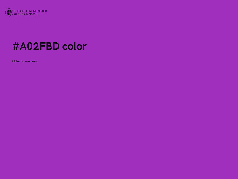 #A02FBD color image