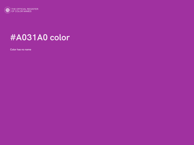 #A031A0 color image