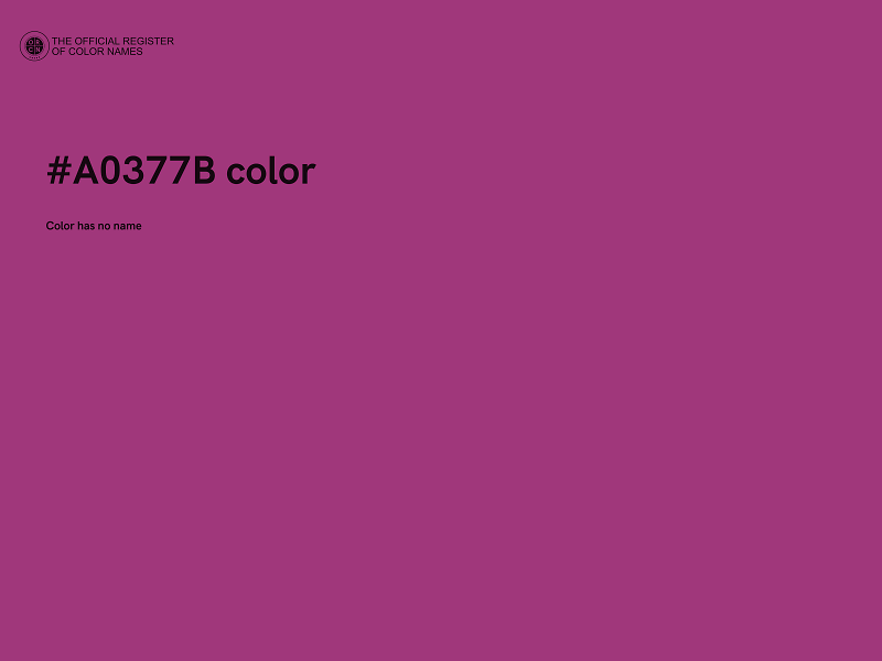 #A0377B color image