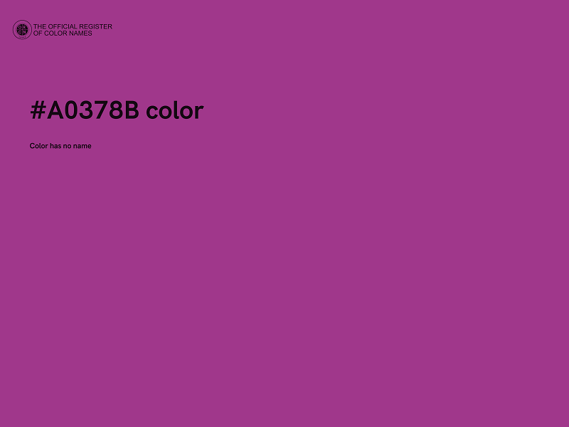 #A0378B color image