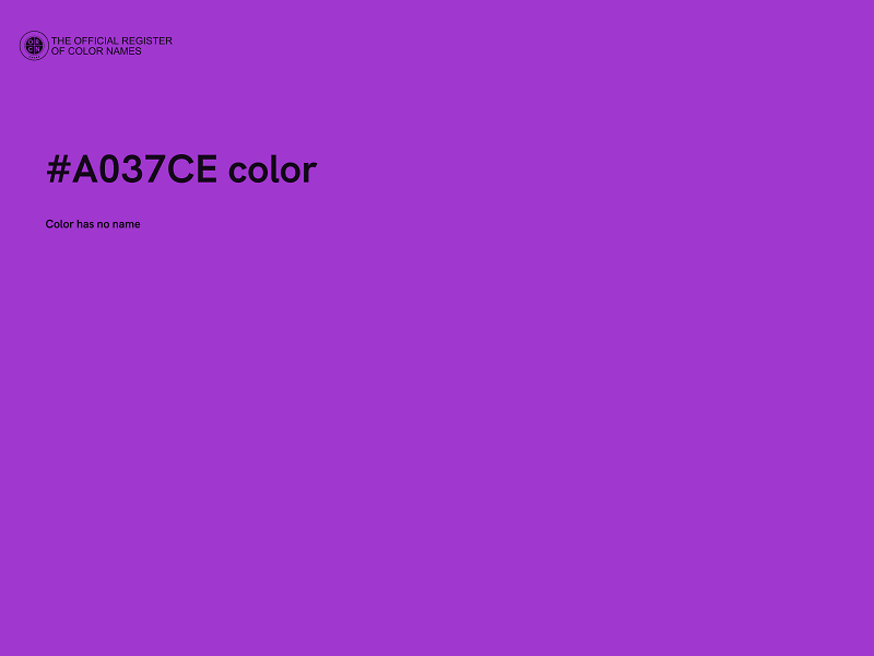 #A037CE color image