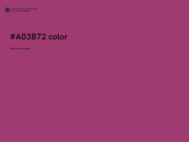 #A03B72 color image