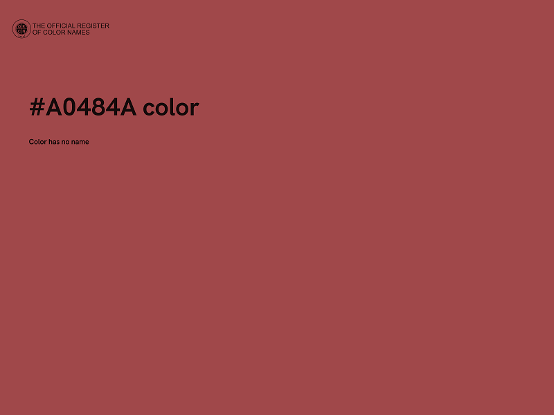 #A0484A color image