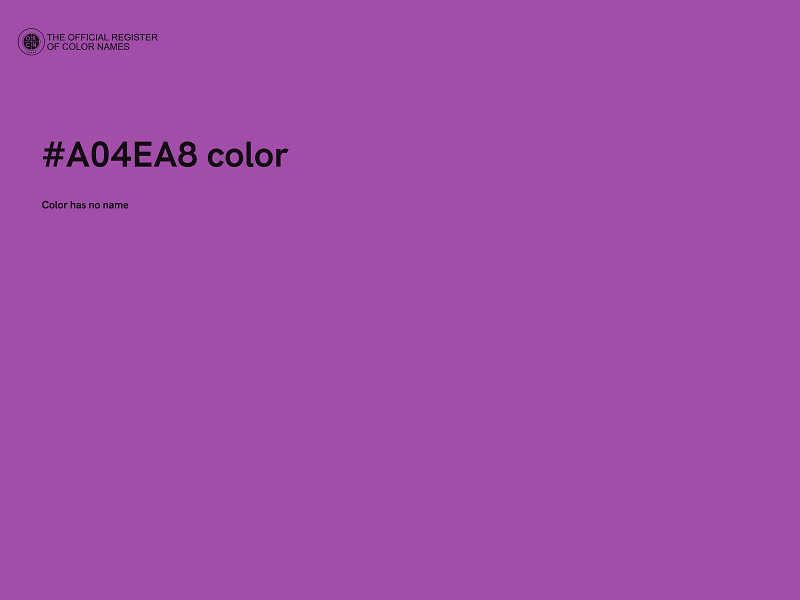 #A04EA8 color image