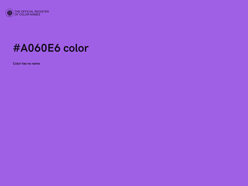 #A060E6 color image