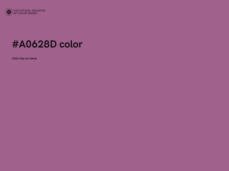 #A0628D color image