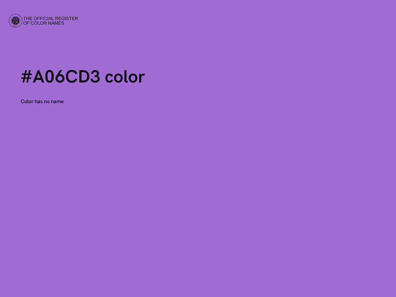 #A06CD3 color image