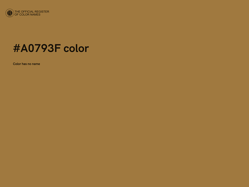 #A0793F color image