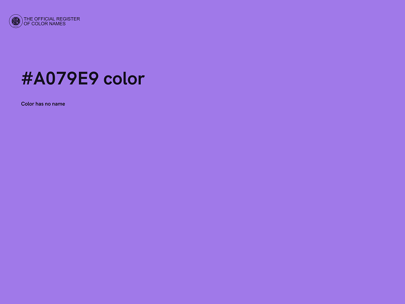 #A079E9 color image