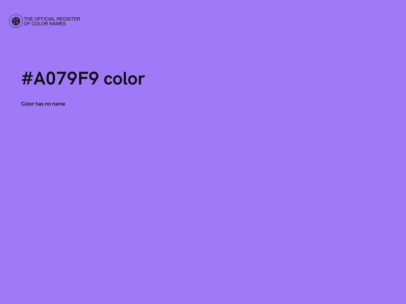 #A079F9 color image