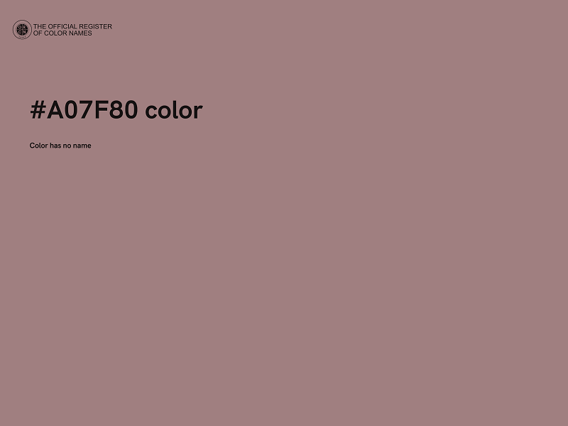 #A07F80 color image