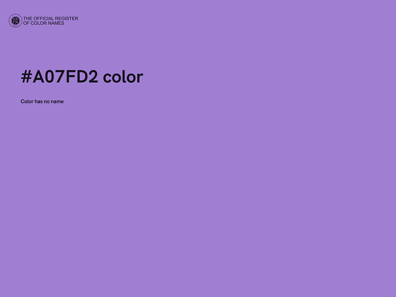 #A07FD2 color image