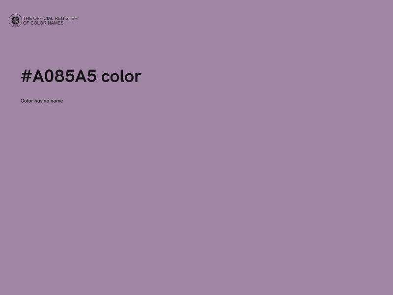 #A085A5 color image