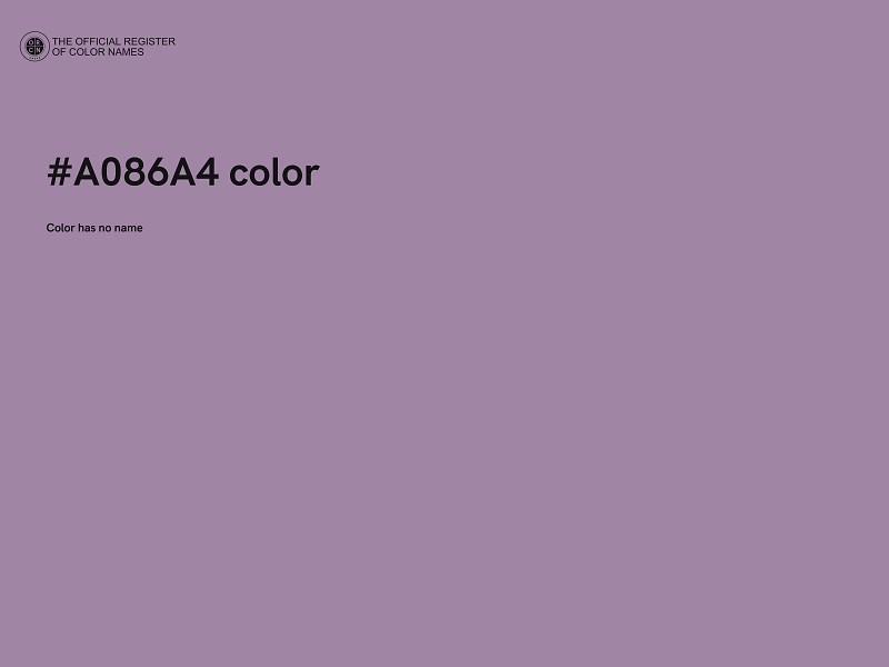 #A086A4 color image