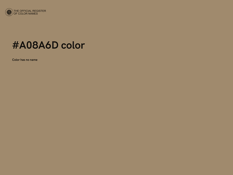 #A08A6D color image