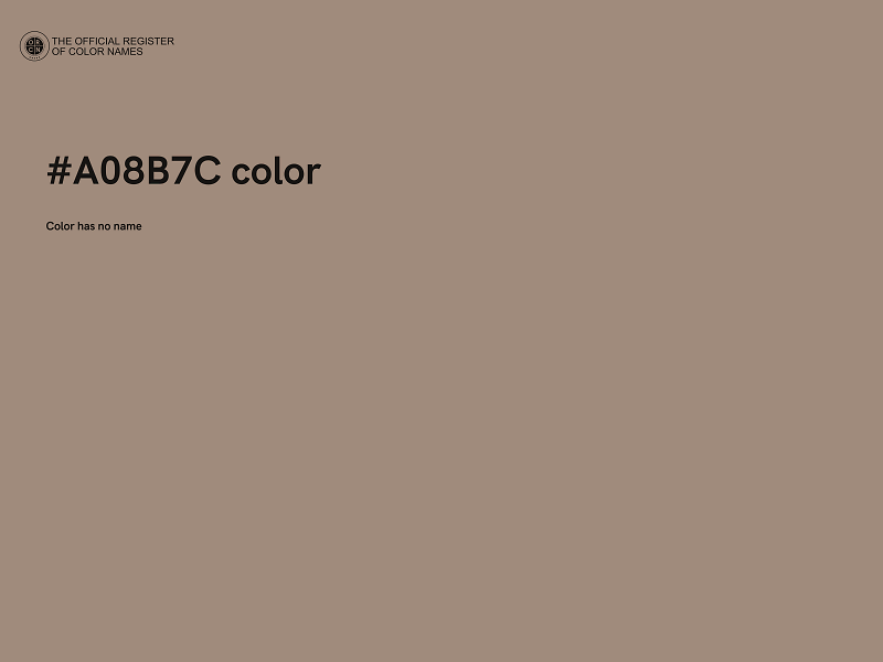 #A08B7C color image