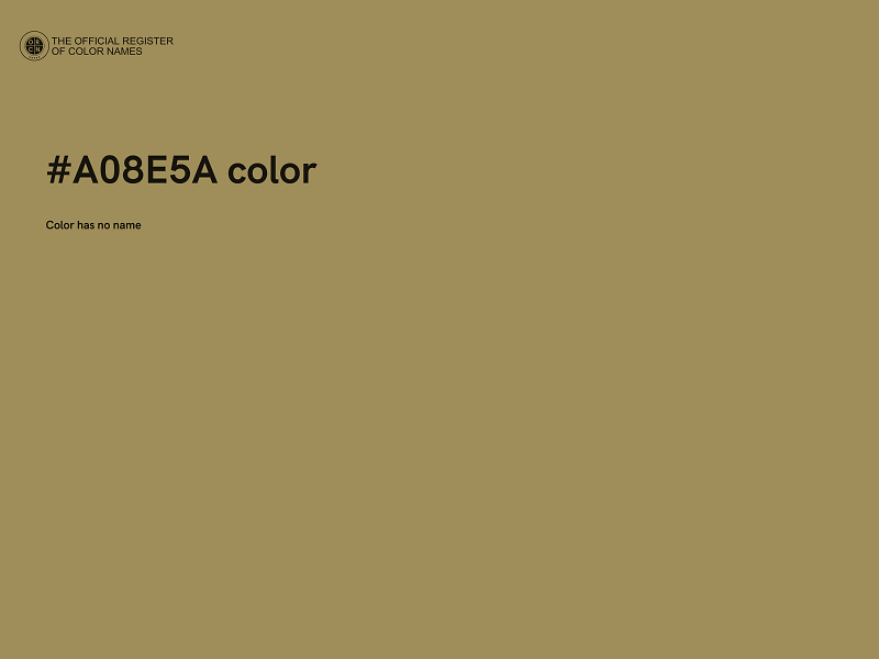 #A08E5A color image