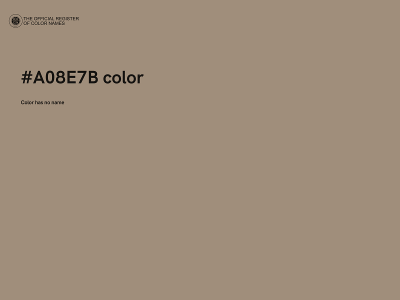 #A08E7B color image