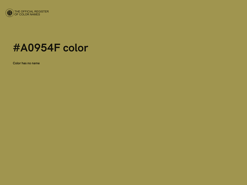 #A0954F color image