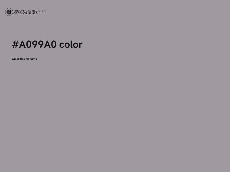 #A099A0 color image