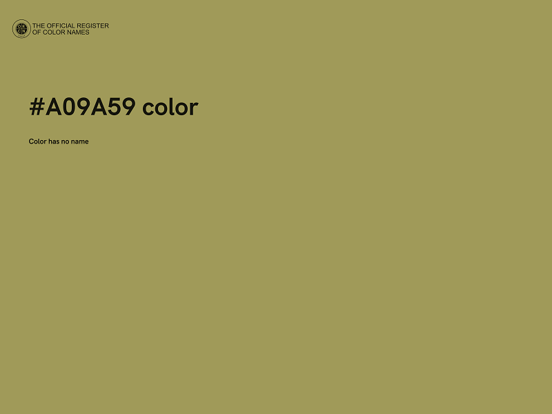 #A09A59 color image