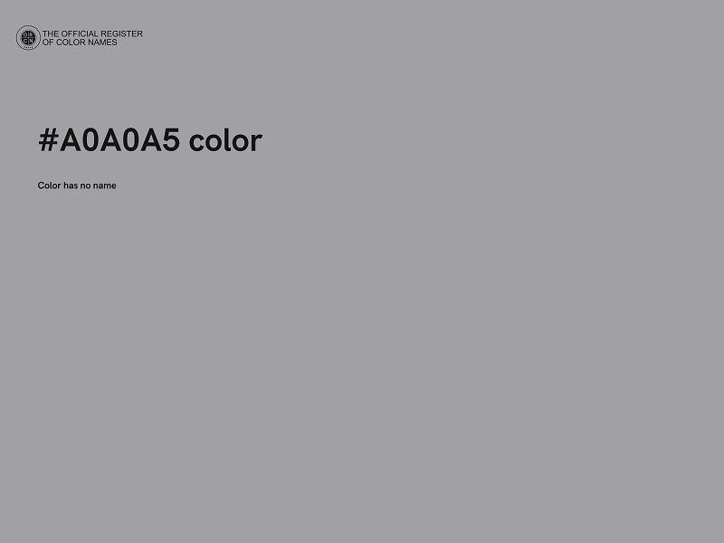 #A0A0A5 color image