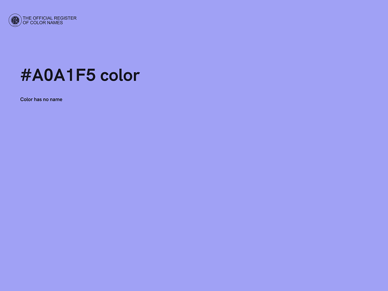 #A0A1F5 color image