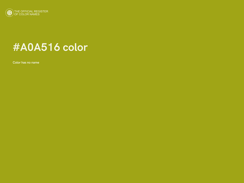 #A0A516 color image