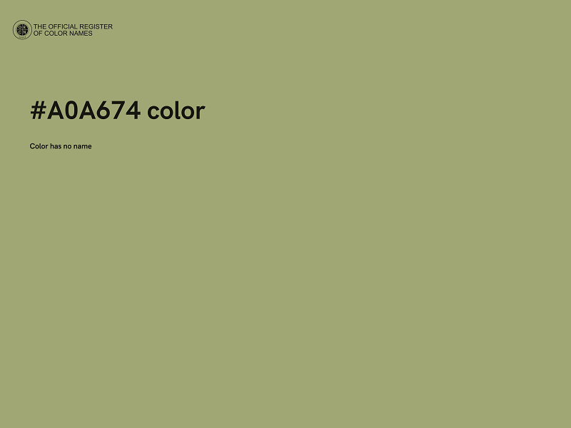 #A0A674 color image