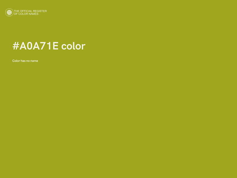 #A0A71E color image