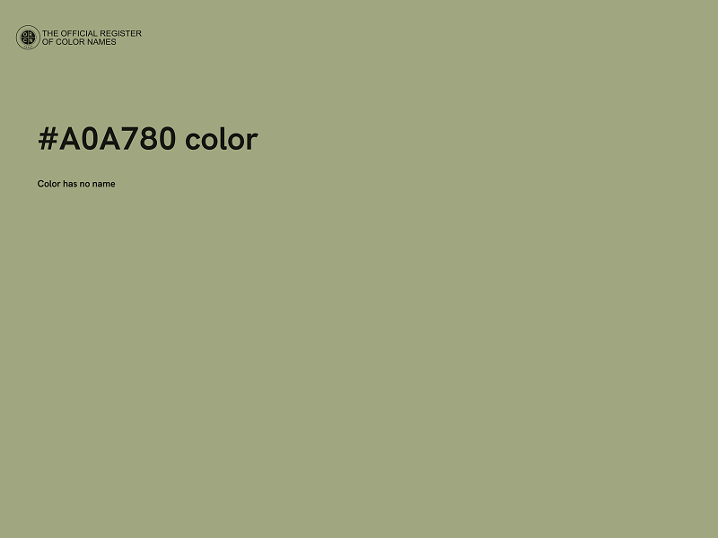 #A0A780 color image