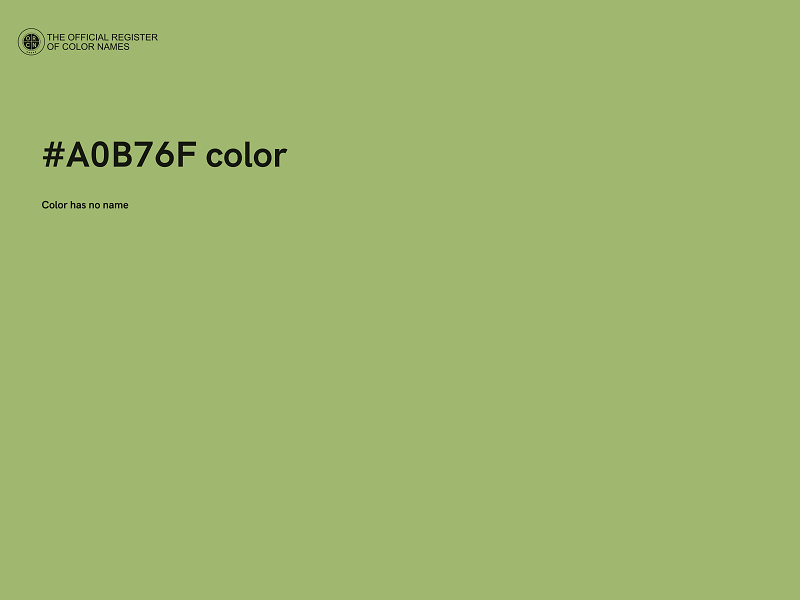 #A0B76F color image