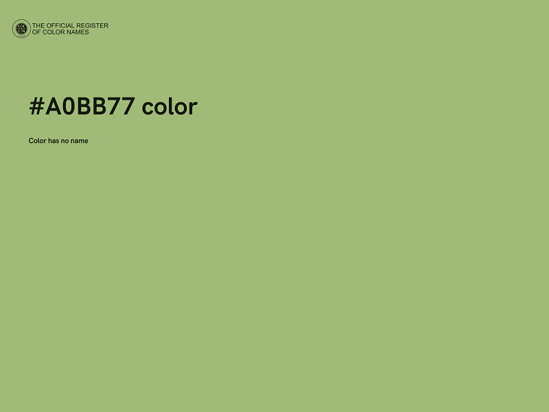 #A0BB77 color image