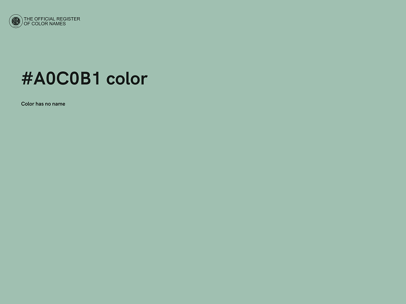 #A0C0B1 color image