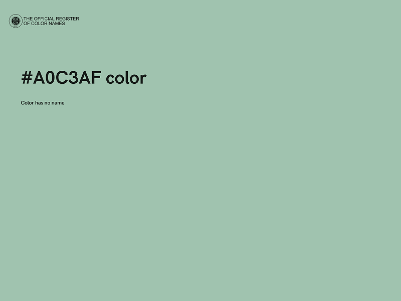 #A0C3AF color image